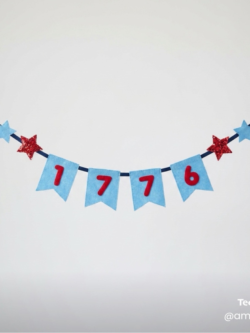 Two Looks in One! Handmade Reversible "1776" Patriotic Banner